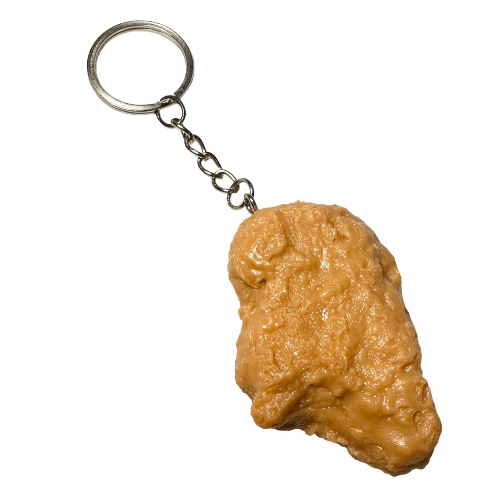 Keychain Chicken Nugget 2-1/8” Novelty (C)